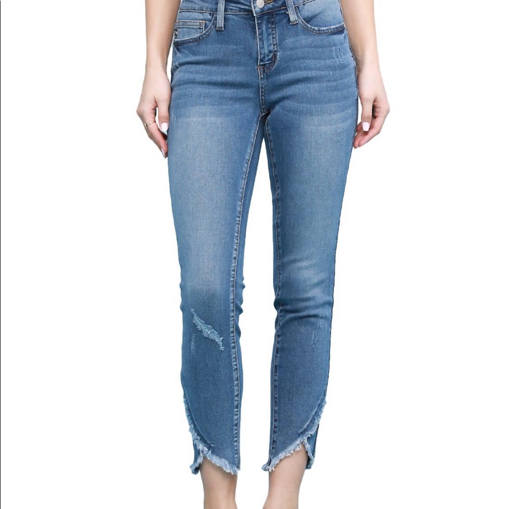 Judy Blue Tulip hem skinny jeans size 15